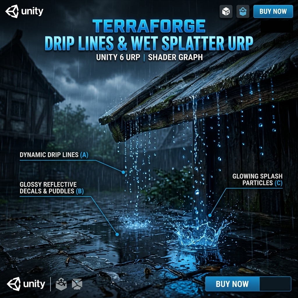 Drip Lines & Wet Splatter - URP